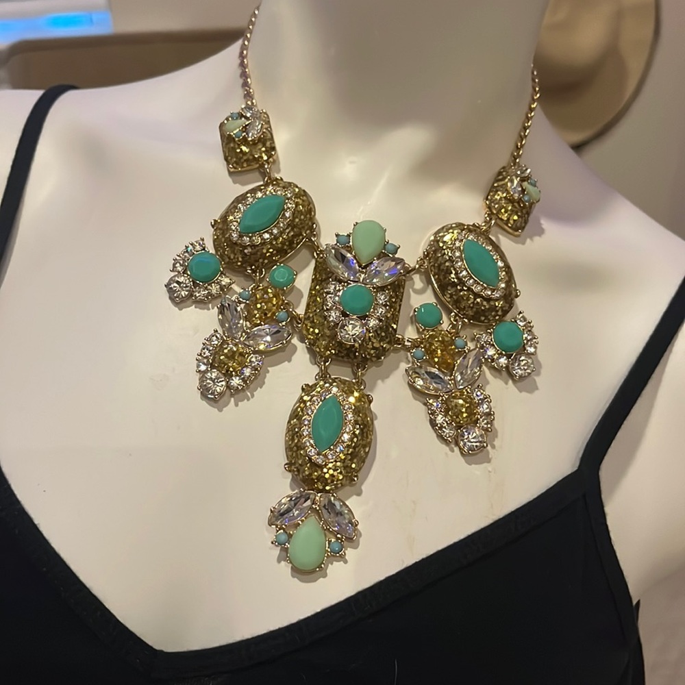 NWT Kate Spade Showgirl Gems 12 kt Gold Plated Necklace 17"